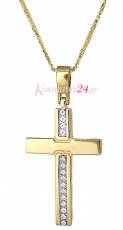 Χρυσός γυναικείος σταυρός c017414