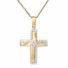 Γυναικείος σταυρός με αλυσίδα 017415C