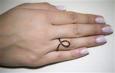 Δαχτυλίδι γυναικείο επίχρυσο 925 με μαύρες ζιργκόν 020593