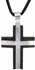 Αντρικός σταυρός με ξύλο έβενο Κ14 C021900