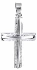 Λευκόχρυσος βαπτιστικός σταυρός Κ14 022056
