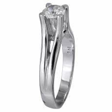 Δαχτυλίδι μονόπετρο 18 K με διαμάντι