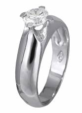 Μονόπετρο δαχτυλίδι λευκόχρυσο Κ9 013809