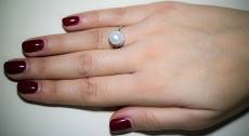 Λευκόχρυσο γυναικείο δαχτυλίδι Κ14 001118