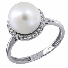 Λευκόχρυσο γυναικείο δαχτυλίδι Κ14 001118