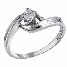 Λευκόχρυσο δαχτυλίδι 18Κ με διαμάντι 002279