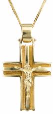 Χρυσός χειροποίητος σταυρός Κ18 017895C