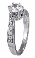 Μονόπετρο δαχτυλίδι αρραβώνων Κ14 007367