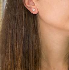 Ροζ gold γυναικεία σκουλαρίκια Κ14 024932