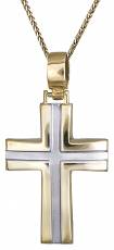 Ανδρικός σταυρός δίχρωμος 9Κ C013528