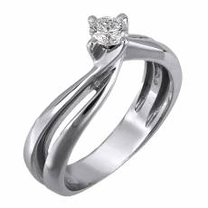 Λευκόχρυσο δαχτυλίδι 18Κ με διαμάντι 011572