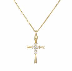 Χρυσός γυναικείος σταυρός Κ14 C012924
