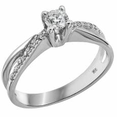 Μονόπετρο δαχτυλίδι γάμου Κ18 014281