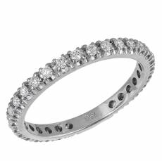 Λευκόχρυσο δαχτυλίδι ολόβερο Κ18 με μπριγιάν 016150