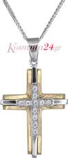 Γυναικείοι σταυροί με ζιργκόν C018239