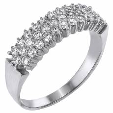 Λευκόχρυσο δαχτυλίδι σειρέ 14 καράτια 002101