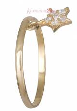 Γυναικείο δαχτυλίδι με αστεράκι 14Κ 019184