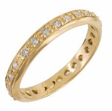 Χρυσό δαχτυλίδι Κ14 ολόπετρο 020760