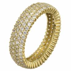 Τετράσειρο χρυσό  δαχτυλίδι Κ14 021869