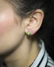 Σκουλαρίκια με πράσινες πέτρες 925 022251