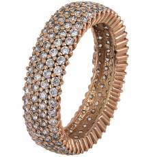 Ροζ gold σειρέ γυναικείο δαχτυλίδι Κ14 022303