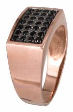 Ροζ gold δαχτυλίδι με πέτρες Κ14 023361