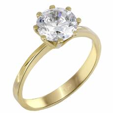 Μονόπετρο δαχτυλίδι με ζιργκόν χρυσό 14Κ 023830