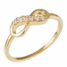 Χρυσό δαχτυλίδι άπειρο Κ14 024361