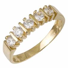 Χρυσό δαχτυλίδι σειρέ 14Κ με ζιργκόν 024454