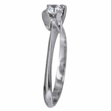 Λευκόχρυσο μονόπετρο δαχτυλίδι 14Κ με ζιργκόν 024467