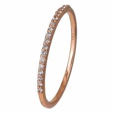 Ροζ gold δαχτυλίδι με διαμάντια Κ18 024589