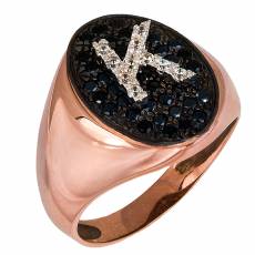 Ροζ gold σεβαλιέ δαχτυλίδι Κ Κ14 024951