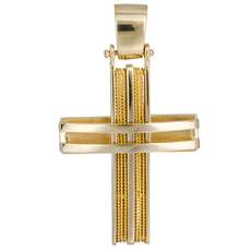 Χρυσός σταυρός με σύρμα Κ14 024962