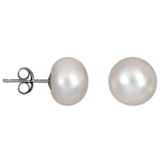 Λευκόχρυσα σκουλαρίκια με μαργαριτάρια 025027