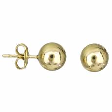 Χρυσά σκουλαρίκια φούσκες Κ14 025414