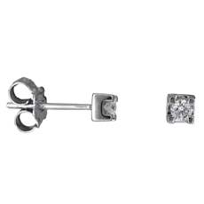 Λευκόχρυσα σκουλαρίκια με διαμάντια Κ18 025552