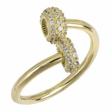 Δαχτυλίδι χρυσό Κ14 με ροδέλες ζιργκόν 026445