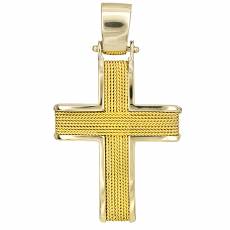 Χρυσός σταυρός με σύρμα Κ14 028136
