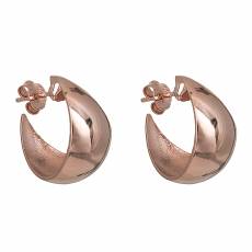 Γυναικεία σκουλαρίκια Κ14 ροζ gold λουστρέ 028291