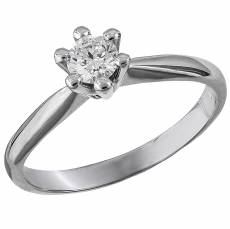 Μονόπετρο δαχτυλίδι Κ18 με διαμάντι 028307