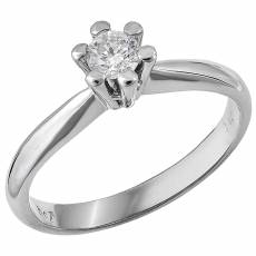 Λευκόχρυσο δαχτυλίδι με μπριγιάν Κ18 028386