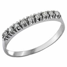 Λευκόχρυσο σειρέ δαχτυλίδι Κ18 028445