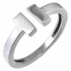 Λευκόχρυσο δαχτυλίδι Κ14 με άνοιγμα 029308