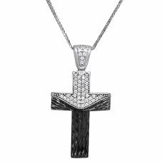 Γυναικείος σταυρός με αλυσίδα Κ14 029498C