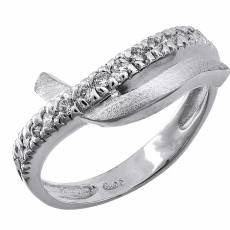 Λευκόχρυσο δαχτυλίδι Κ9 με ζιργκόν 029790