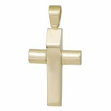 Ανδρικός χρυσός σταυρός Κ14 λουστρέ 030151