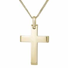 Βαπτιστικός σταυρός για αγόρι Κ14 χρυσός με αλυσίδα 030359C