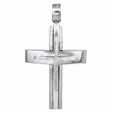 Λευκόχρυσος σταυρός βάπτισης Κ14 030657