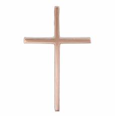 Γυναικείος σταυρός Κ14 ροζ gold 030762