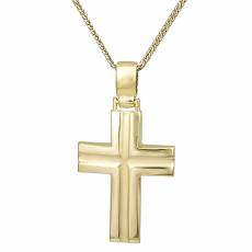 Χρυσός σταυρός για αγόρι Κ9 με αλυσίδα 031450C